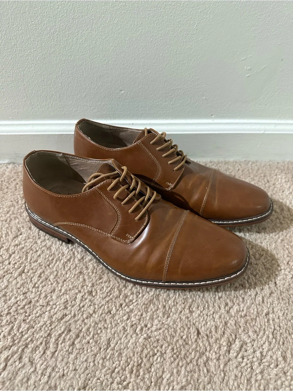 Dexter Men's Tan Cap-Toe Oxford Dress Shoes